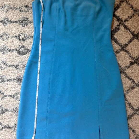 Woman Bec + Bridge Mini Dresses | KARINA STRAPLESS SPLIT MINI Topaz Blue - Picture 7 of 9